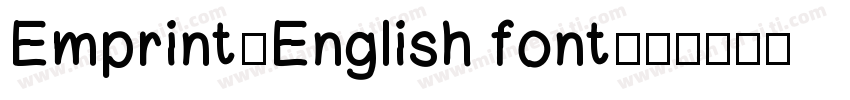 Emprint-English font字体转换